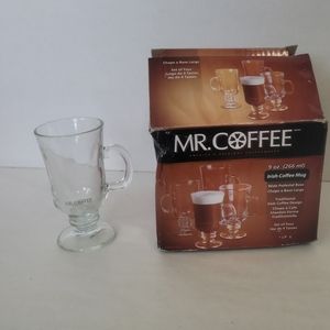 Mr Coffee Set Of 4 Irish Coffee Mug's Wide Base